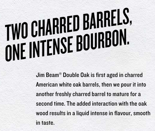 Two charred Barrels, one intense bourbon. Review: Jim Beam Double Oak