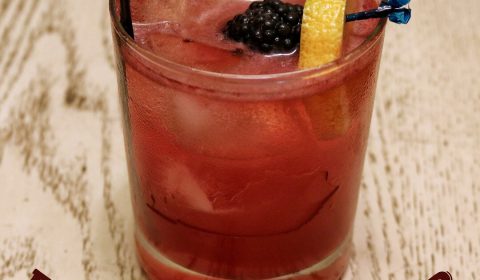 Blackberry Bourbon Sour Cocktail